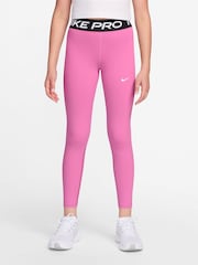 Nike Playful Pink Pro Mid-Rise Leggings - Image 1 of 3