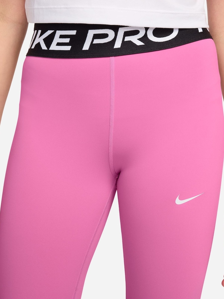 Nike Playful Pink Pro Mid-Rise Leggings - Image 3 of 3