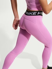 Nike Playful Pink Pro Mid-Rise Leggings - Image 5 of 6
