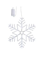 Lights4fun Clear 40cm Snowflake Outdoor Christmas Light - Image 2 of 2