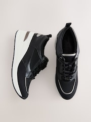 Black Forever Comfort® Glam Wedge Trainers - Image 1 of 5