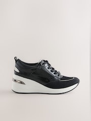 Black Forever Comfort® Glam Wedge Trainers - Image 2 of 5