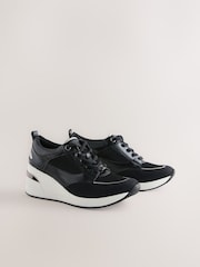 Black Forever Comfort® Glam Wedge Trainers - Image 3 of 5