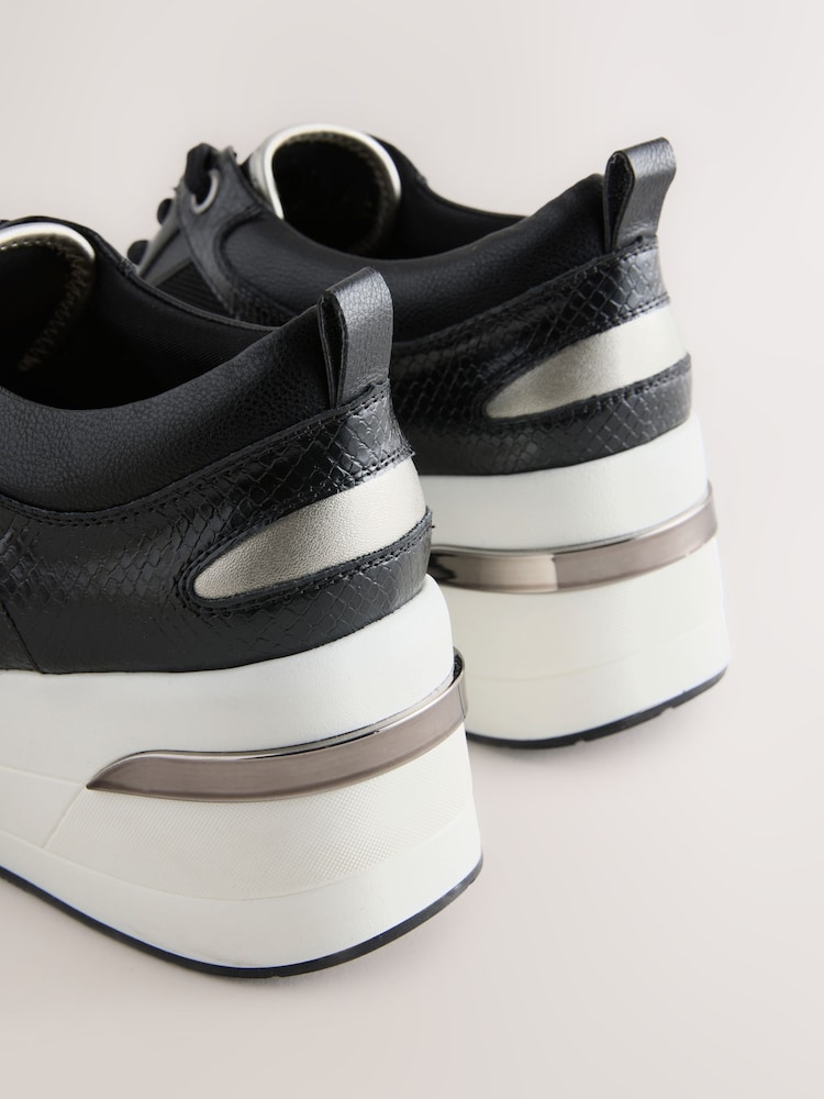 Black Forever Comfort® Glam Wedge Trainers - Image 5 of 5