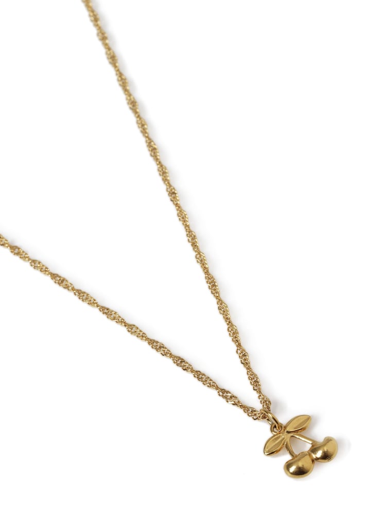 Aela Gold Tone Stainless Steel Waterproof Cherry Necklace - Image 2 of 3
