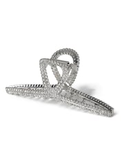 Aela Silver Rhinestone Hair Claw - Image 2 of 2