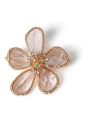 Aela Pink Facet Flower Brooch - Image 1 of 2