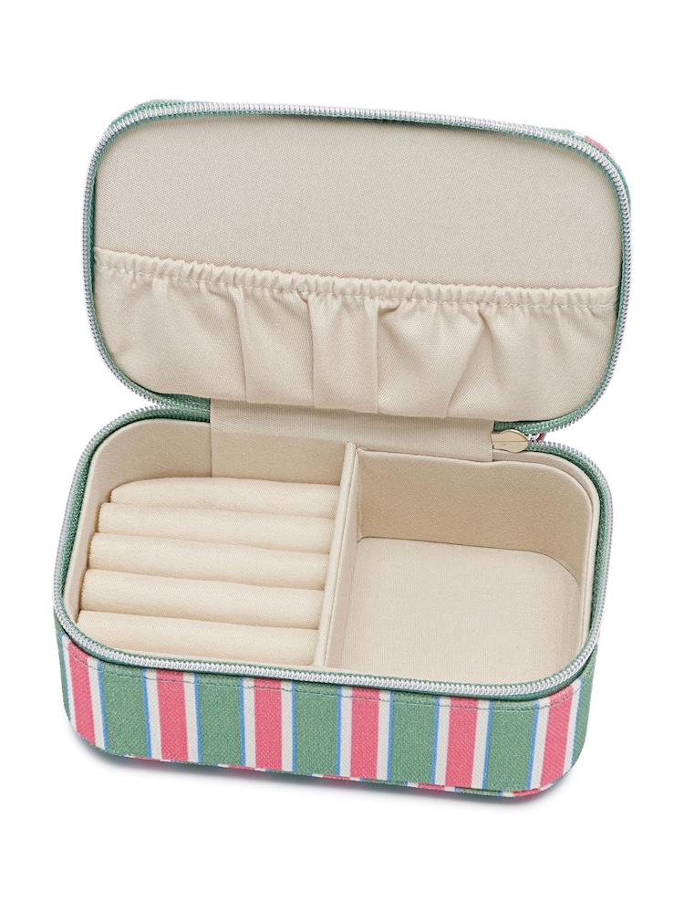 Estella Bartlett Green Stripe Mini Jewellery Box - Image 2 of 3 Estella Bartlett Green Stripe Mini Jewellery Box - Image 2 of 3