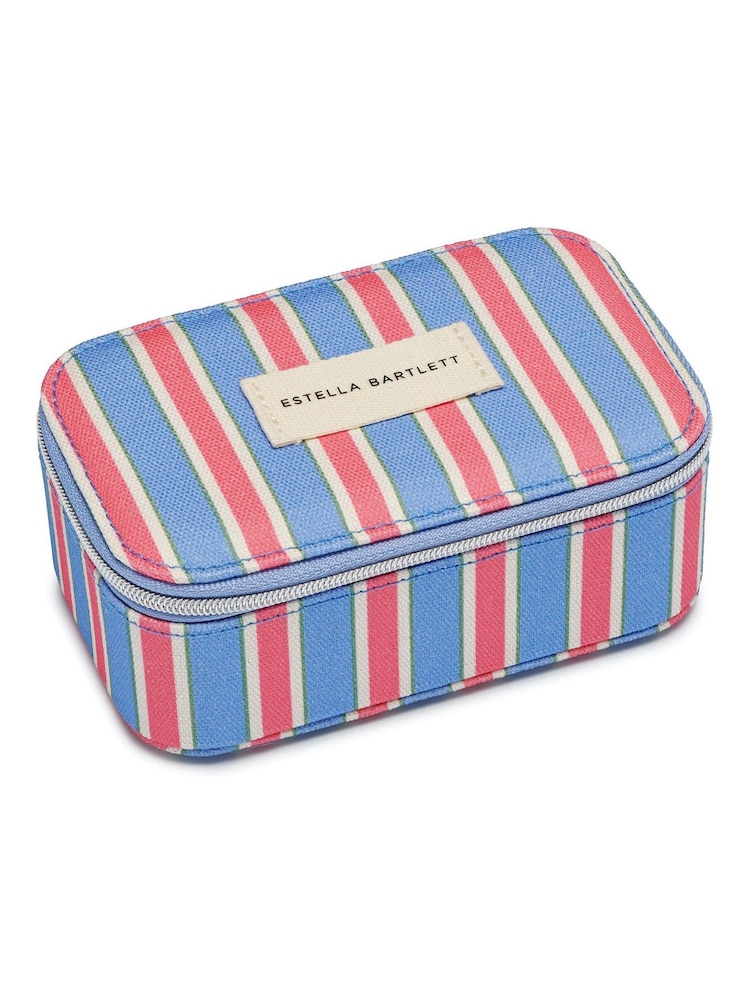 Estella Bartlett Blue Stripe Mini Jewellery Box - Image 1 of 3