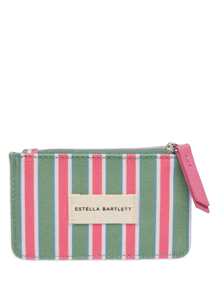 Estella Bartlett Blue / Pink Stripe Card Purse - Image 1 of 3 Estella Bartlett Blue / Pink Stripe Card Purse - Image 1 of 3