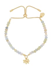 Estella Bartlett Gold Tone Faceted Mini Doodle Flower Bracelet - Image 1 of 3