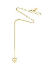 Estella Bartlett Gold Tone Heart Charm Necklace - Image 1 of 4