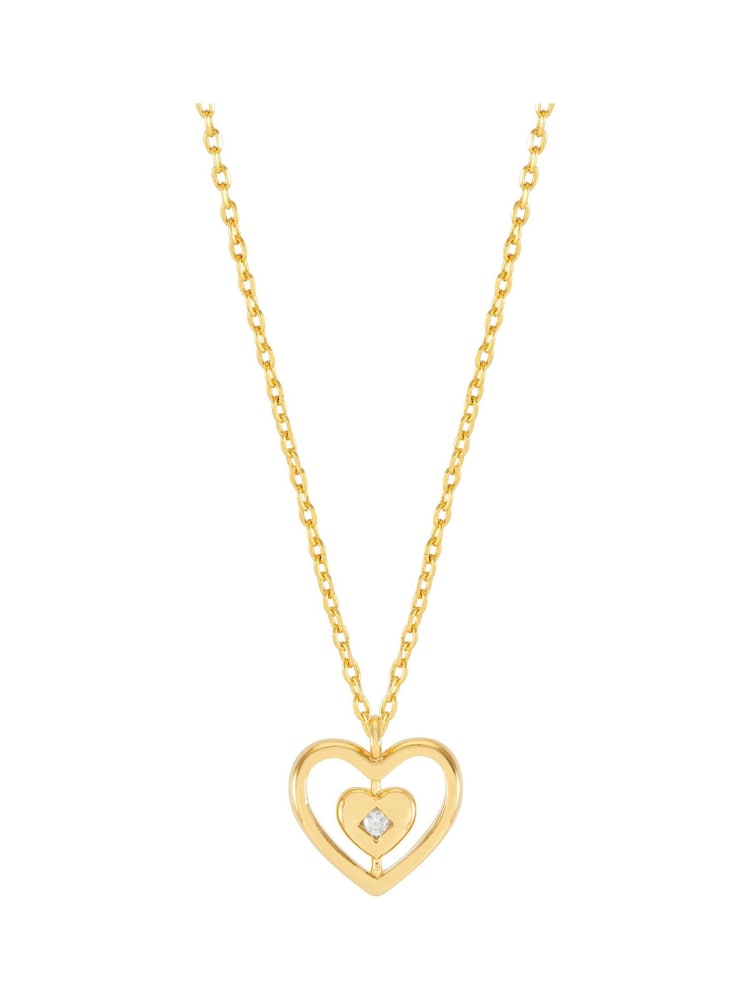 Estella Bartlett Gold Tone Heart Charm Necklace - Image 2 of 4