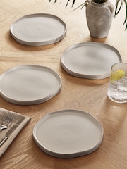 Set of 4 Natural Lana Side Plates - Image 1 of 2