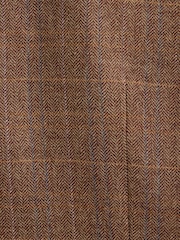 Rūdžių ruda - N. Premium Tailored Fit Wool Blend Trimmed Check Suit Jacket - 13 paveikslėlis iš 13