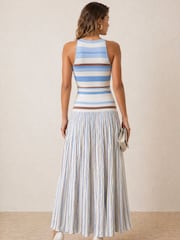 Style Cheat Stripe Sleeveless Knitted Maxi Dress - 画像 2 / 4