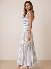 Style Cheat Stripe Sleeveless Knitted Maxi Dress - 画像 3 / 4