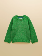 Joules Kids' Fisherman Green Rib Jumper - Image 1 of 4