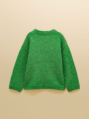 Joules Kids' Fisherman Green Rib Jumper - Image 2 of 4