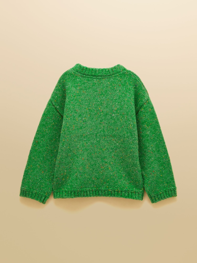 Joules Kids' Fisherman Green Rib Jumper - Image 2 of 4 Joules Kids' Fisherman Green Rib Jumper - Image 2 of 4