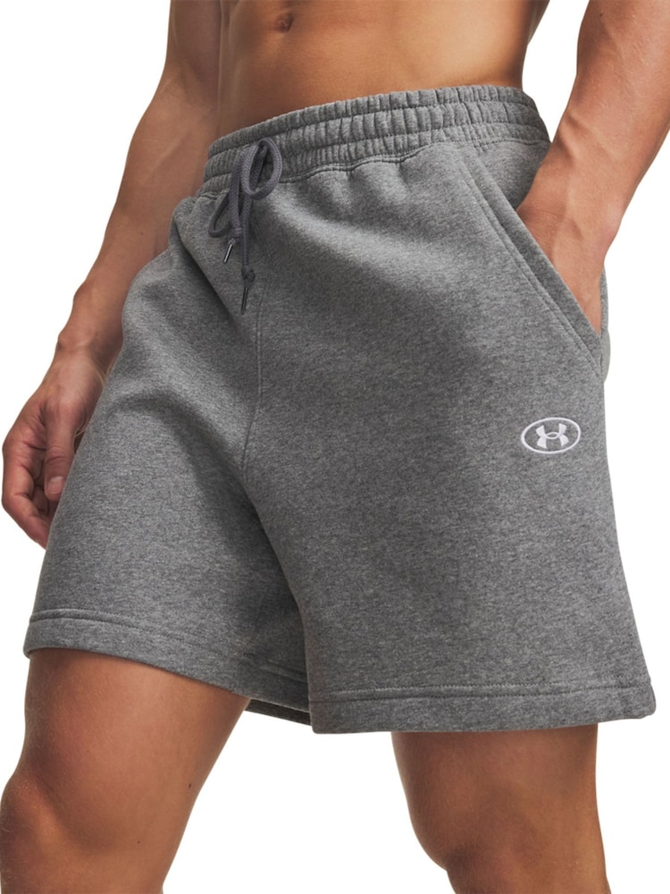 Under Armour Grey Rival Fleece Shorts - Image 1 of 4