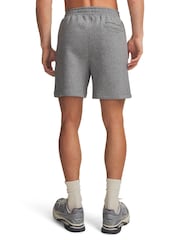 Under Armour Grey Rival Fleece Shorts - Image 2 of 4