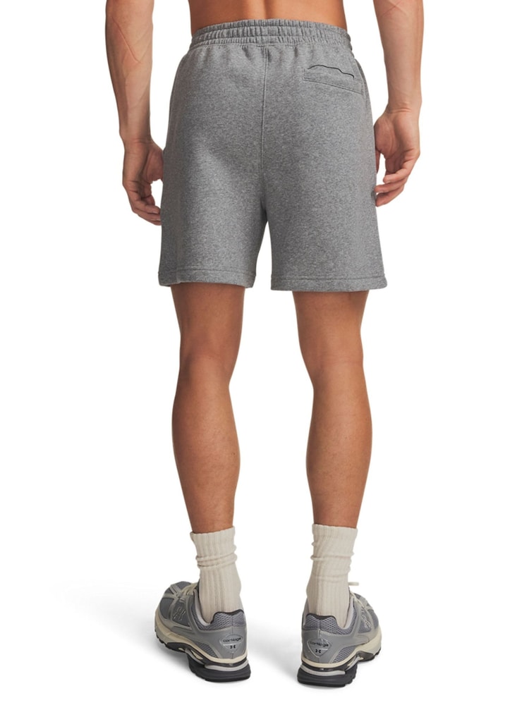 Under Armour Grey Rival Fleece Shorts - Image 2 of 4