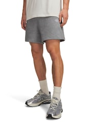 Under Armour Grey Rival Fleece Shorts - Image 3 of 4