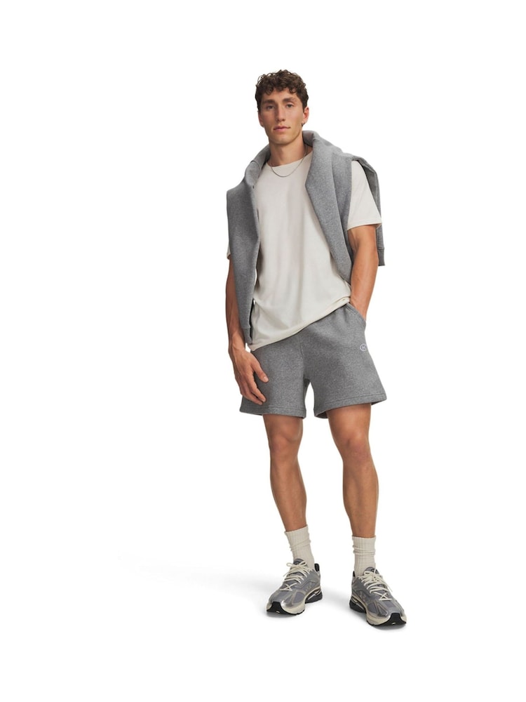 Under Armour Grey Rival Fleece Shorts - Image 4 of 4