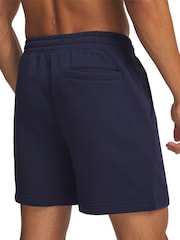 Under Armour Blue Rival Fleece Shorts - Image 4 of 4