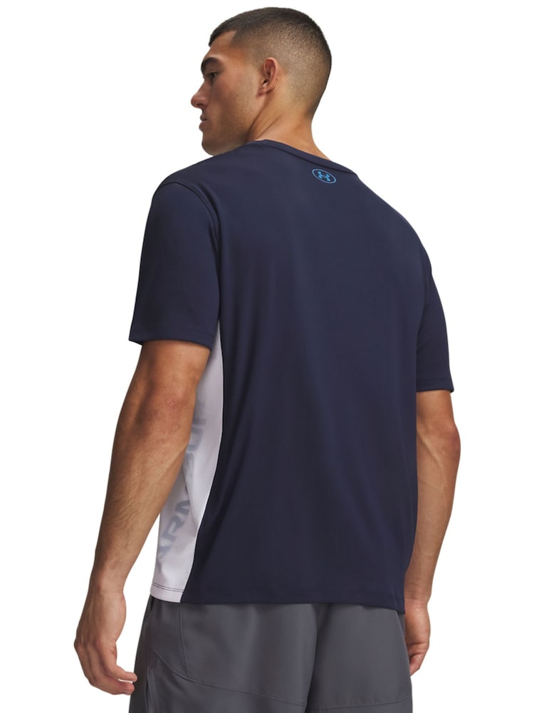 Under Armour Blue Tech Utility Short Sleeve T-Shirt - Image 2 of 3 Under Armour Blue Tech Utility Short Sleeve T-Shirt - Image 2 of 3