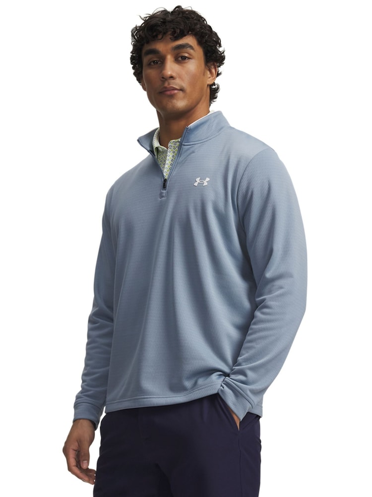 Under Armour Blue Links QuarterZip Golf Layer Sweat Top - Image 1 of 3