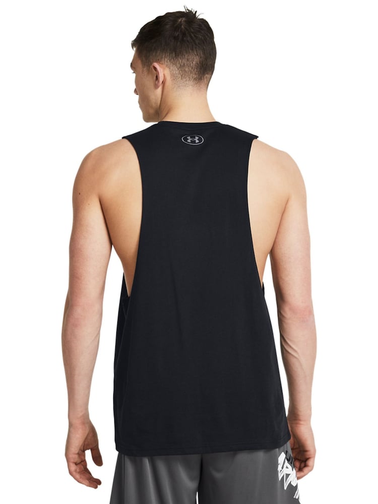 Under Armour Black Left Chest CutOff Tank Top - Image 2 of 4 Under Armour Black Left Chest CutOff Tank Top - Image 2 of 4