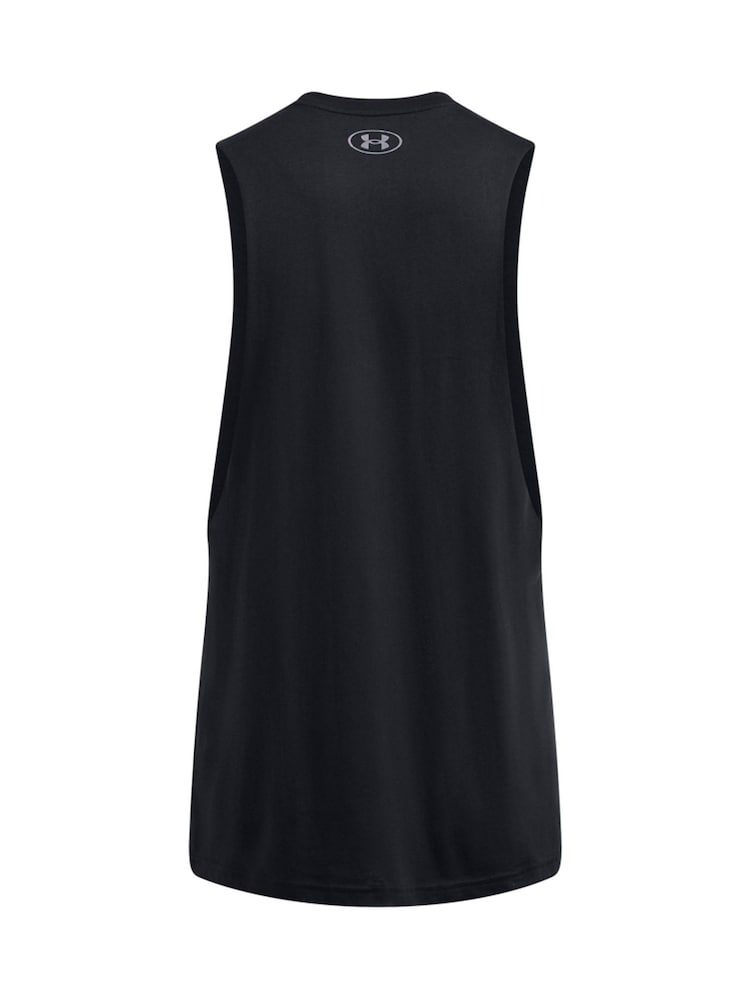 Under Armour Black Left Chest CutOff Tank Top - Image 4 of 4 Under Armour Black Left Chest CutOff Tank Top - Image 4 of 4