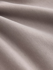 Stone Neutral Regular Fit Heavyweight Cotton Rich Jersey Hoodie - Image 7 of 8