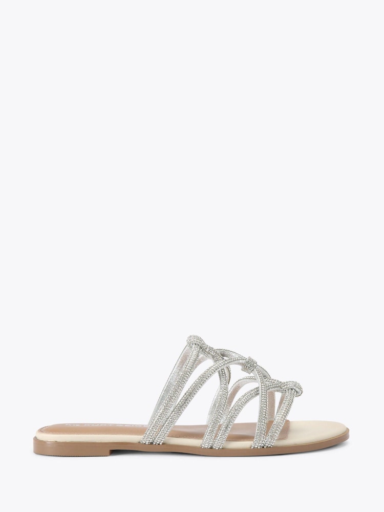 KG Kurt Geiger Silver Perla Sandals - Image 1 of 4