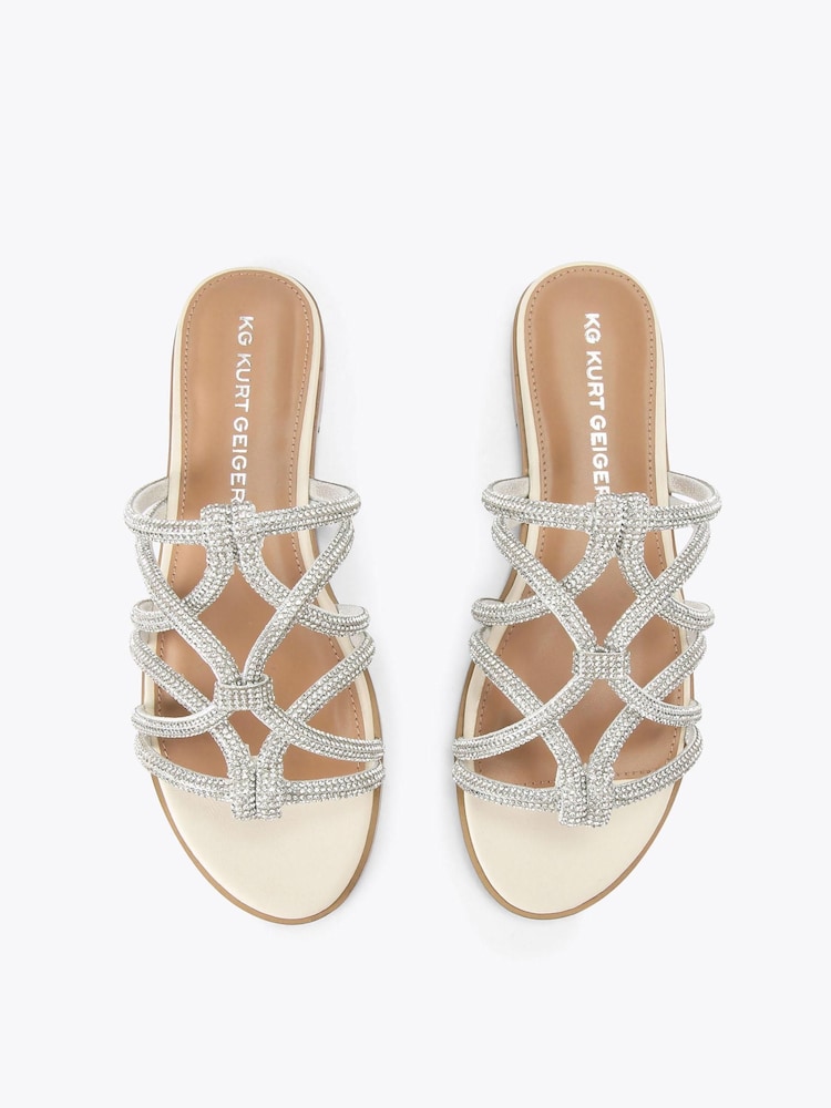 KG Kurt Geiger Silver Perla Sandals - Image 2 of 4