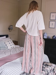 Oatmeal Cross Stitch Short Sleeve Pyjamas - Image 3 of 4