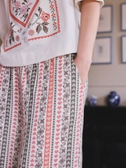 Oatmeal Cross Stitch Short Sleeve Pyjamas - Image 4 of 4