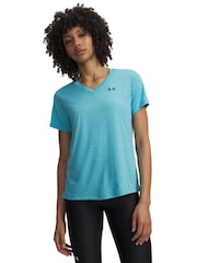 Under Armour Blue Tech Twist V-Neck T-Shirt - Image 1 of 3