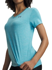 Under Armour Blue Tech Twist V-Neck T-Shirt - Image 3 of 3