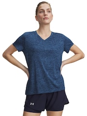 Under Armour Ocean Blue Tech Twist V-Neck T-Shirt - Image 1 of 3