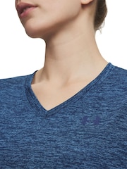 Under Armour Ocean Blue Tech Twist V-Neck T-Shirt - Image 3 of 3