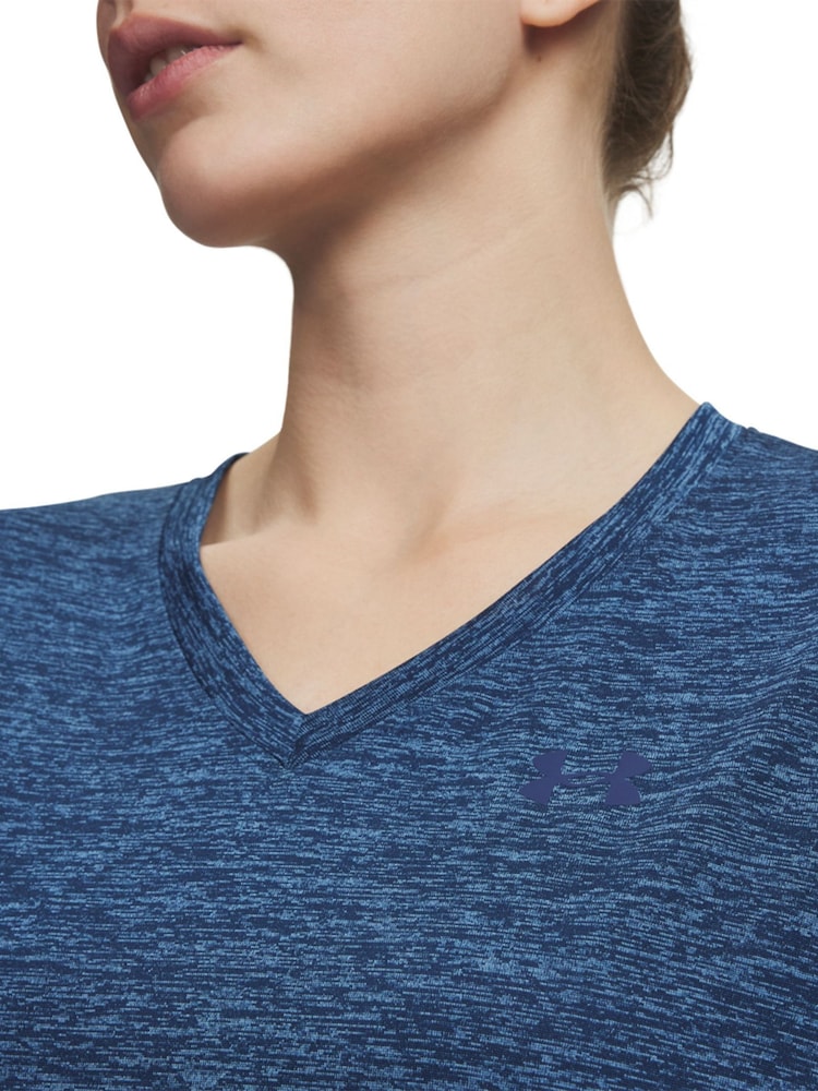 Under Armour Ocean Blue Tech Twist V-Neck T-Shirt - Image 3 of 3 Under Armour Ocean Blue Tech Twist V-Neck T-Shirt - Image 3 of 3
