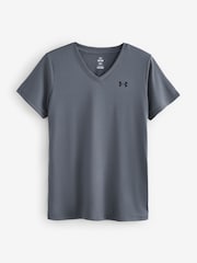 Under Armour Grey Tech Solid V Neck T-Shirt - Image 1 of 1