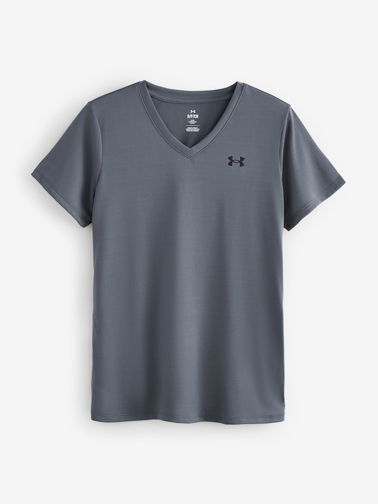 Under Armour Grey Tech Solid V Neck T-Shirt - Image 1 of 1