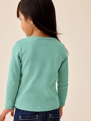 Green Long Sleeve Pointelle Top (3mths-7yrs) - Image 2 of 7
