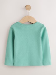 Green Long Sleeve Pointelle Top (3mths-7yrs) - Image 5 of 7