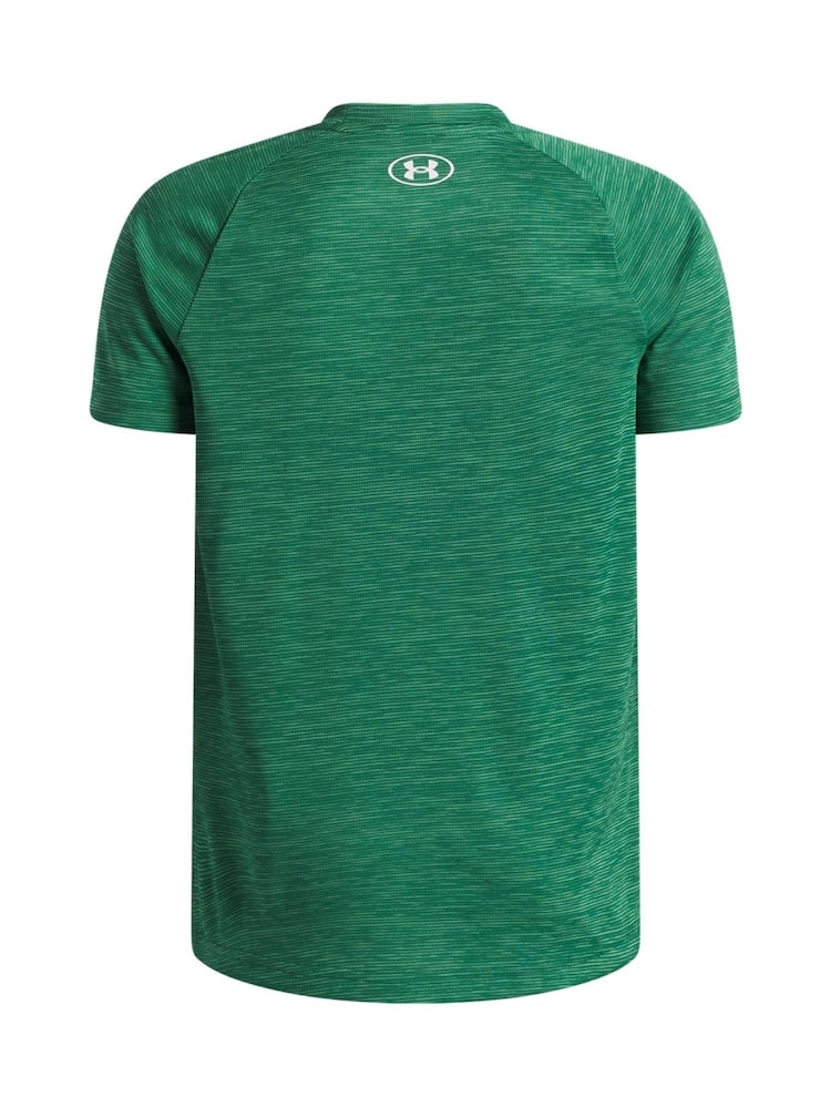 Verde - Camiseta de manga corta texturizada técnica Under Armour - Imagen 2 de 3
