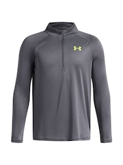 Under Armour Grey Tech 2.0 HalfZip Long Sleeve Top - Image 1 of 3